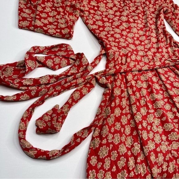 Free People Dress Pradera Faux Wrap Fairy Coquette Feminine Floral Boho Prairie - Picture 7 of 13